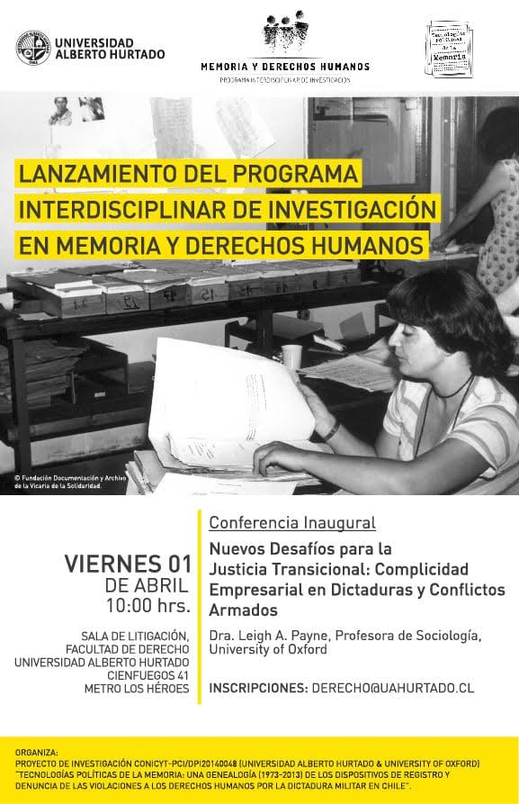 Lanzamiento del Programa Interdisciplinar de Investigación en Memoria y Derechos Humanos