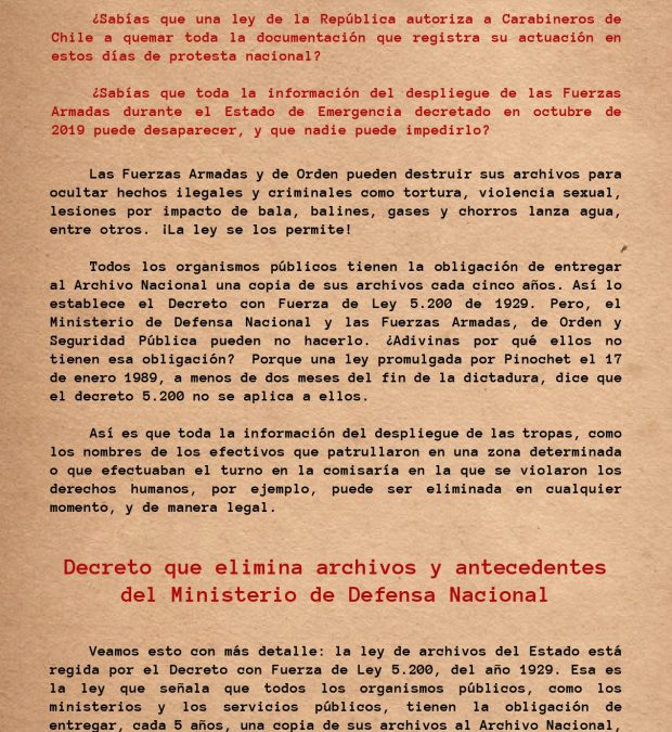 Cartilla Nº4 – Archivos de Fuerzas Armadas y de Orden