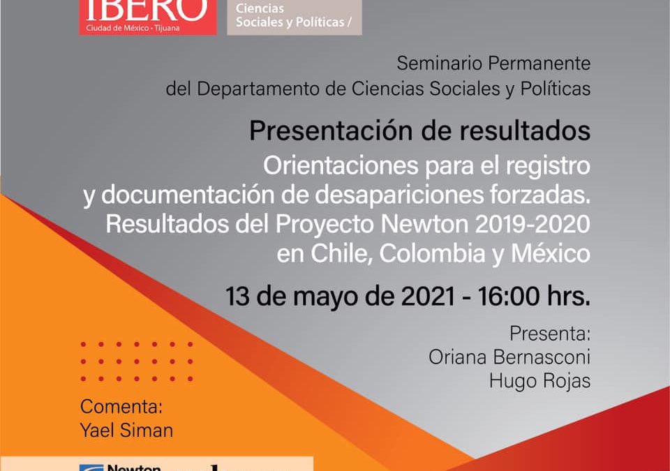 Presentación del informe ‘Orientaciones y recomendaciones para el registro y documentación de desapariciones forzadas’