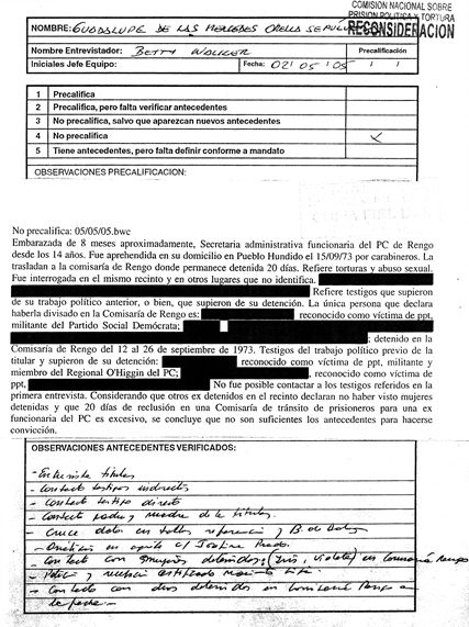 Secreto, silencio, desclasificación y uso de las declaraciones de las víctimas ante la Comisión Nacional sobre Prisión Política y Tortura de Chile
