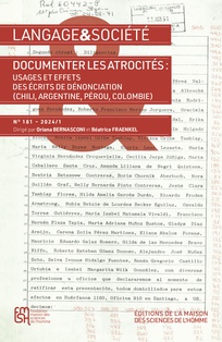 Introducción ‘Documeter les atrocités : usages et effets des écrits de dénociation (Chili , Argentine, Pérou, Colombie)’
